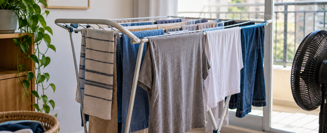 Como secar roupa em apartamento: soluções para pouco espaço e pouca ventilação