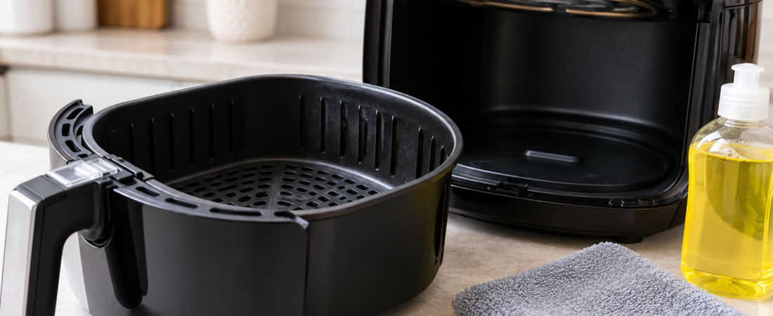 Como limpar air fryer sem estragar o antiaderente
