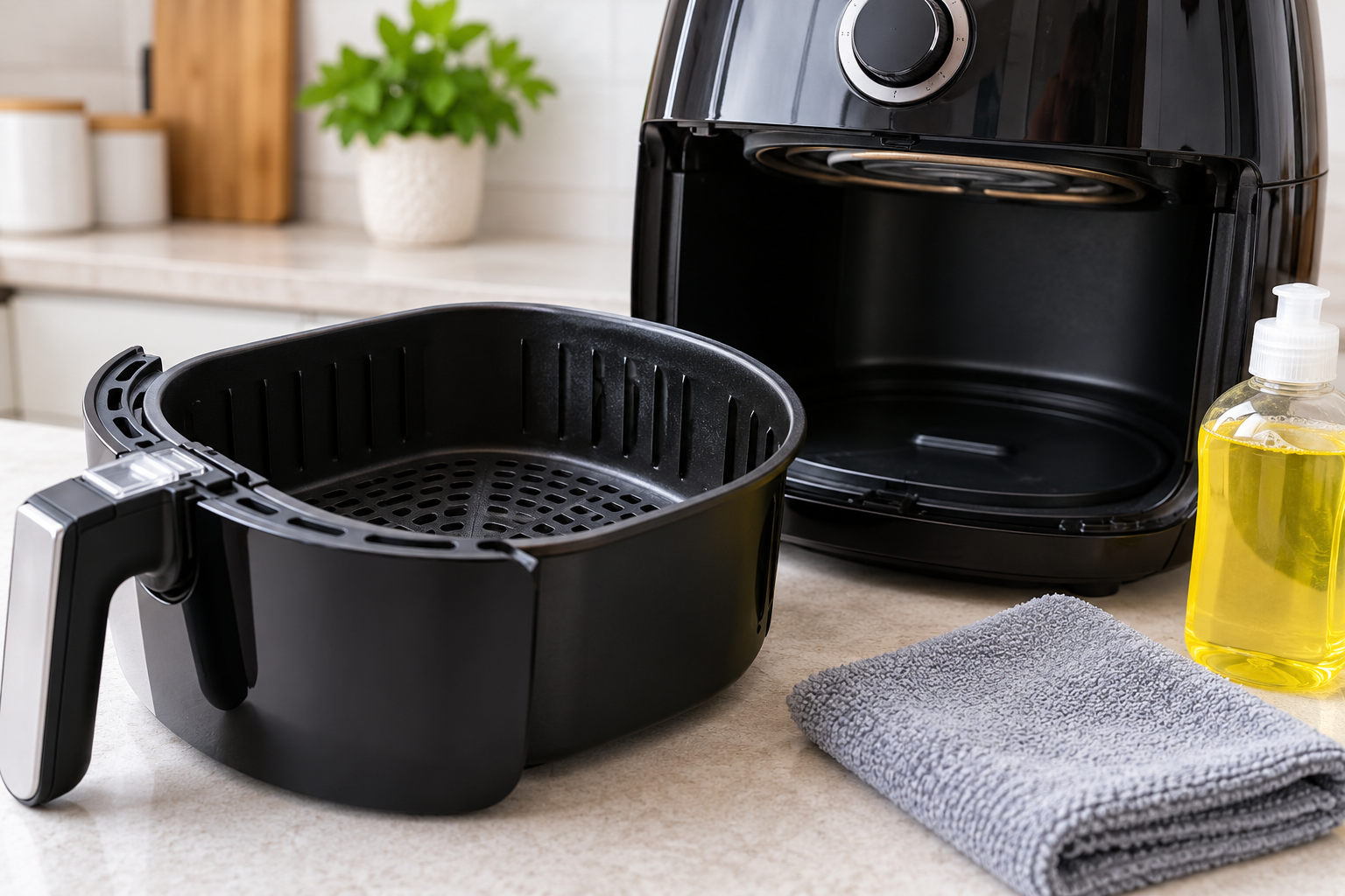 Como limpar air fryer sem estragar o antiaderente